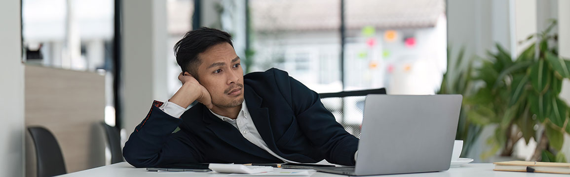 business man with stress management